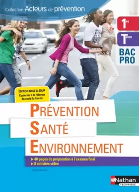 Couverture du produit · Prévention Santé Environnement 1re/Tle BAC PRO
