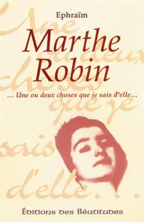 Couverture du produit · MARTHE - UNE OU DEUX CHOSES QU JE SAIS D ELLE