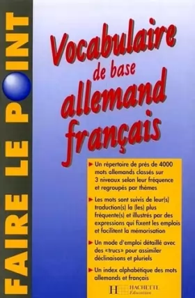 Couverture du produit · Vocabulaire de base Allemand Français : Edition 1997 entièrement refondue