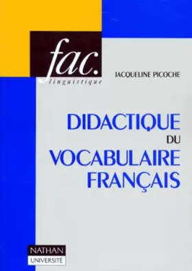 Couverture du produit · Didactique du vocabulaire français
