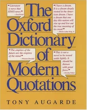Couverture du produit · The Oxford Dictionary of Modern Quotations (Oxford Reference)