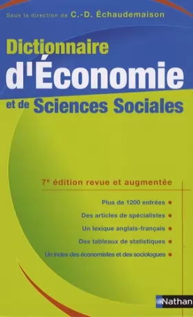 Couverture du produit · Dictionnaire d'Economie et de Sciences Sociales
