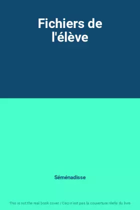 Couverture du produit · Fichiers de l'élève