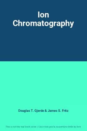 Couverture du produit · Ion Chromatography