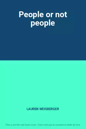 Couverture du produit · People or not people