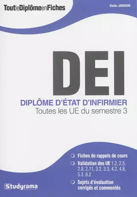 Couverture du produit · Dei Diplôme d'état d'infirmier (semestre 3)