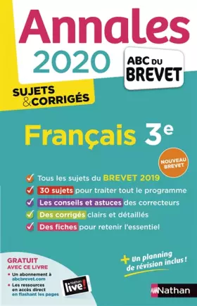 Couverture du produit · Annales ABC du Brevet 2020 Français