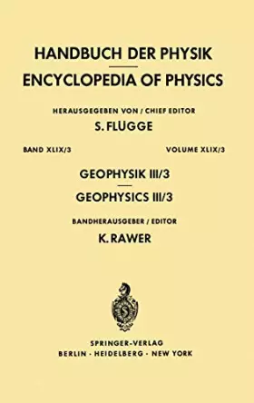 Couverture du produit · Geophysics III/Geophysik III