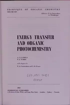 Couverture du produit · Energy transfer and organic photochemistry