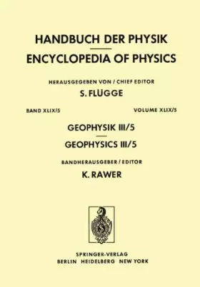 Couverture du produit · Geophysik III / Geophysics III: Teil V / Part V