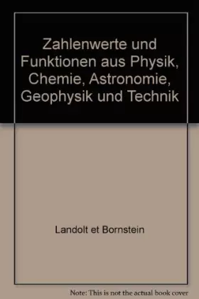 Couverture du produit · Zahlenwerte Und Funktionen Aus Physik, Chemie, Astronomie, Geophysik, Technik