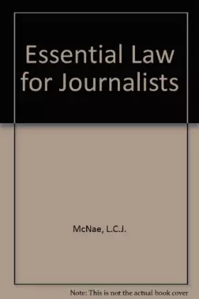Couverture du produit · Essential Law for Journalists
