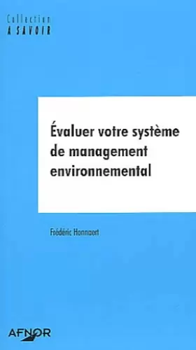 Couverture du produit · Evaluer votre système de management environnemental