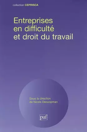 Couverture du produit · Entreprises en difficulté et droit du travail