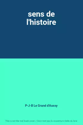 Couverture du produit · sens de l'histoire