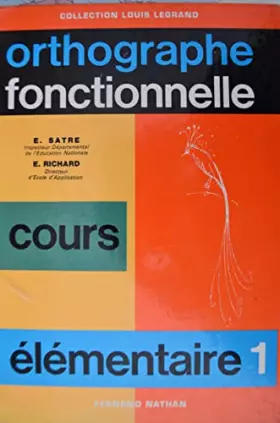 Couverture du produit · orthographe fonctionnelle