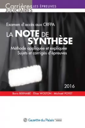 Couverture du produit · La Note de synthèse, 5ème Ed.