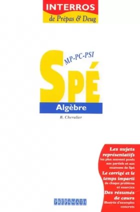 Couverture du produit · Spé MP-PC-PSI algèbre