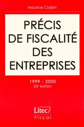 Couverture du produit · Précis de fiscalité des entreprises, 23e édition (ancienne édition)