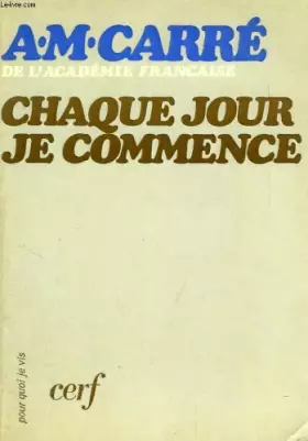 Couverture du produit · Chaque jour je commence