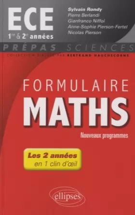 Couverture du produit · Formulaire Maths ECE 1re et 2e Années En 1 Clin d'Oeil Programme 2014