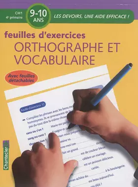 Couverture du produit · DEVOIRS FEUILLES D'EXERCICES ORTHOGRAPHE ET VOCABULAIRE CM1