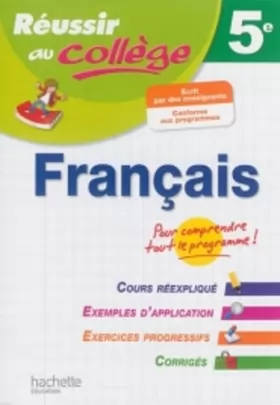 Couverture du produit · Réussir Au Collège Français 5ème