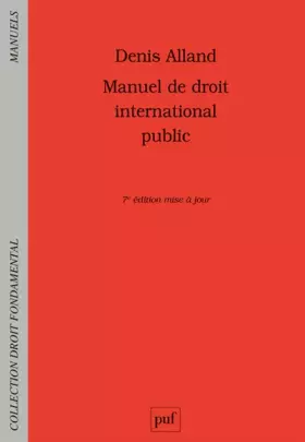 Couverture du produit · Manuel de droit international public