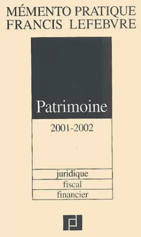 Couverture du produit · Patrimoine 2001-2002