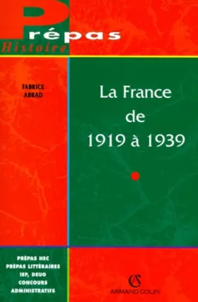 Couverture du produit · La France de 1919 à 1939