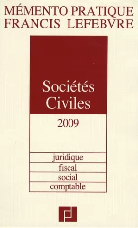 Couverture du produit · Sociétés civiles