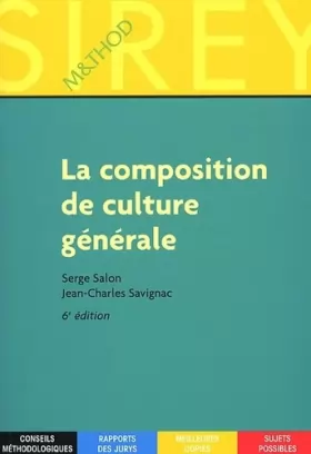 Couverture du produit · La composition de culture générale, 6e édition