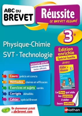 Couverture du produit · ABC du Brevet Réussite Famille - Physique Chimie SVT Technologie 3