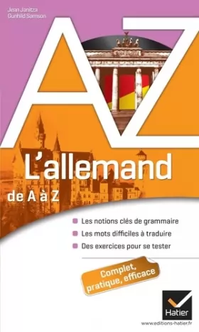 Couverture du produit · L'allemand de A à Z: Grammaire, conjugaison et difficultés