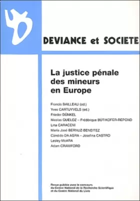Couverture du produit · Déviance et Société, Volume 26 N° 3, Sept : La justice pénale des mineurs en Europe
