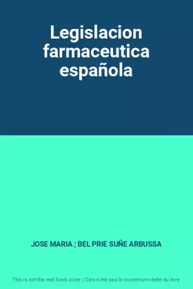 Couverture du produit · Legislacion farmaceutica española