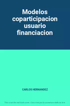 Couverture du produit · Modelos coparticipacion usuario financiacion