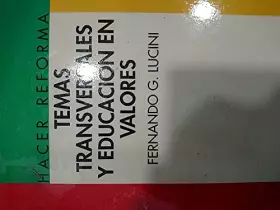 Couverture du produit · Temas transversales y educacion envalores