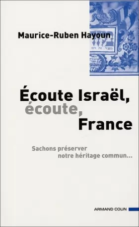 Couverture du produit · Écoute Israël, écoute, France