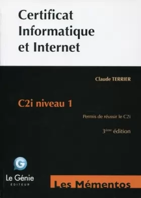 Couverture du produit · Certificat informatique et Internet : C2i niveau 1