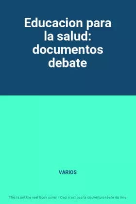 Couverture du produit · Educacion para la salud: documentos debate