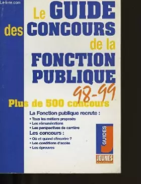 Couverture du produit · Guide concours de la fonction publique, 1998-1999