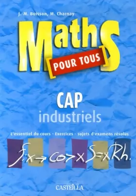 Couverture du produit · Maths pour tous, CAP industriels