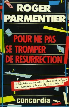 Couverture du produit · Pour ne pas se tromper de resurrection