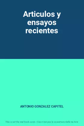 Couverture du produit · Articulos y ensayos recientes