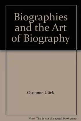 Couverture du produit · Biographers and the Art of Biography