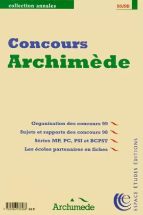 Couverture du produit · Annales des concours Archimède 98