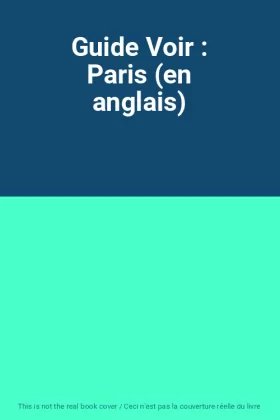 Couverture du produit · Guide Voir : Paris (en anglais)
