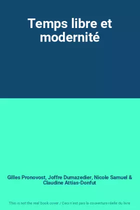 Couverture du produit · Temps libre et modernité