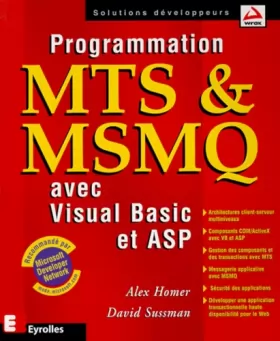 Couverture du produit · Programmation MTS et MSMQ avec Visual Basic et ASP